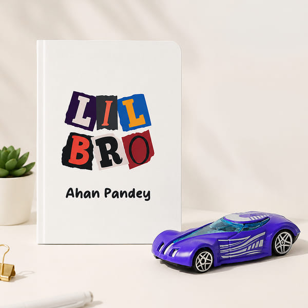 Personalized Notebook and Racing Car Gift for Rakhi
