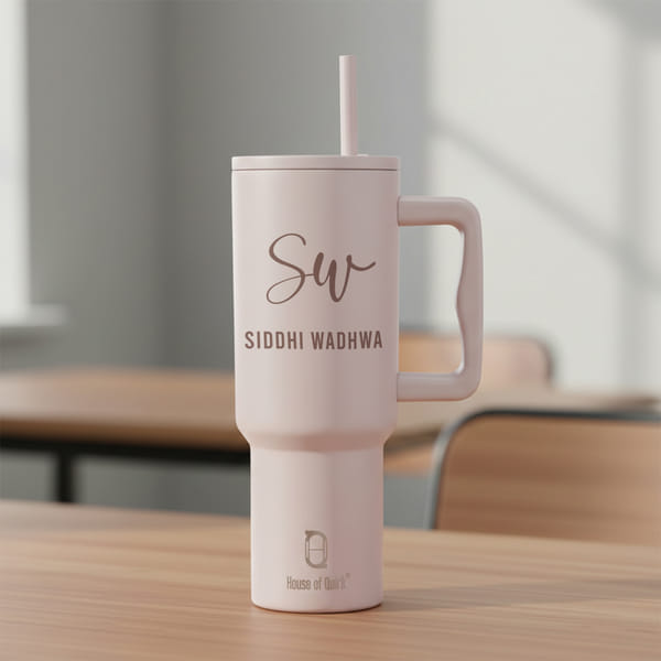 Personalized Oat 1200ml Vacuum Tumbler With Handle And Straw