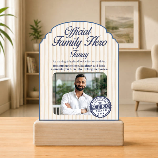 Personalized Official Hero Stand Certificate for Dad