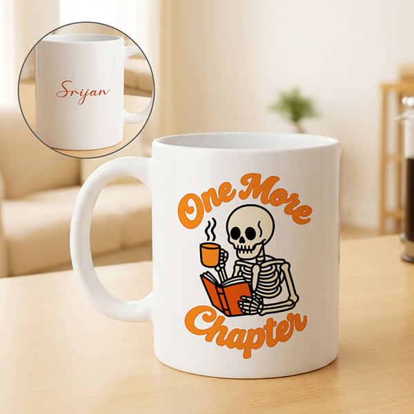 Personalized One More Chapter Halloween Coffee Mug