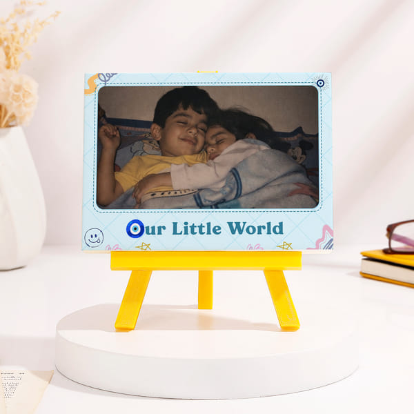 Personalized Our Little World Mini Canvas for Rakhi