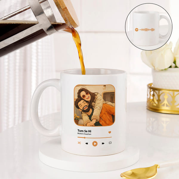 Personalized Our Song Spotify Photo Mug With Photo Code