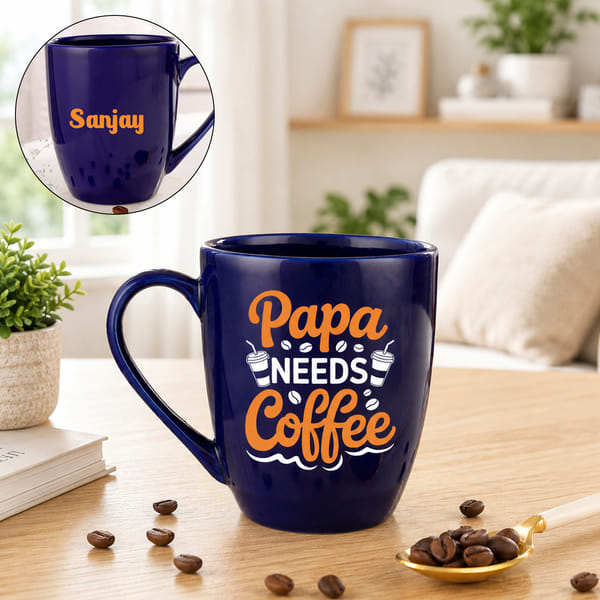Personalized Papa Needs Coffee Mug