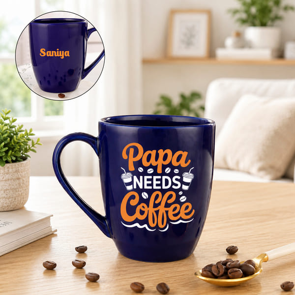 Personalized Papa Needs Coffee Mug for Dad