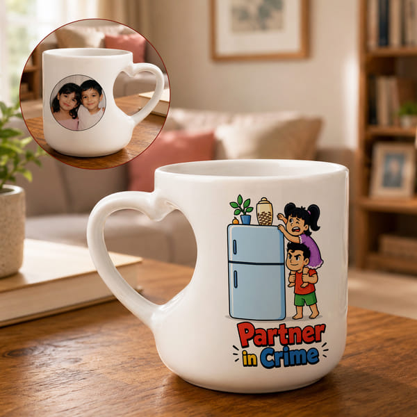 Personalized Partners In Crime Coffee Mug For Siblings