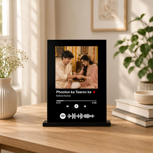 Personalized Phoolon Ka Taaron Ka Spotify Sibling Photo Frame