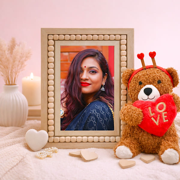 Personalized Photo Frame & Teddy Bear