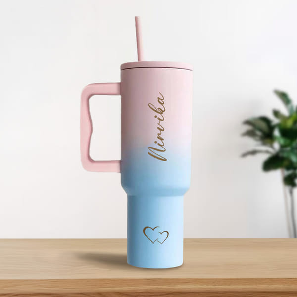 Personalized Pink And Purple 1200 Ml Tumbler