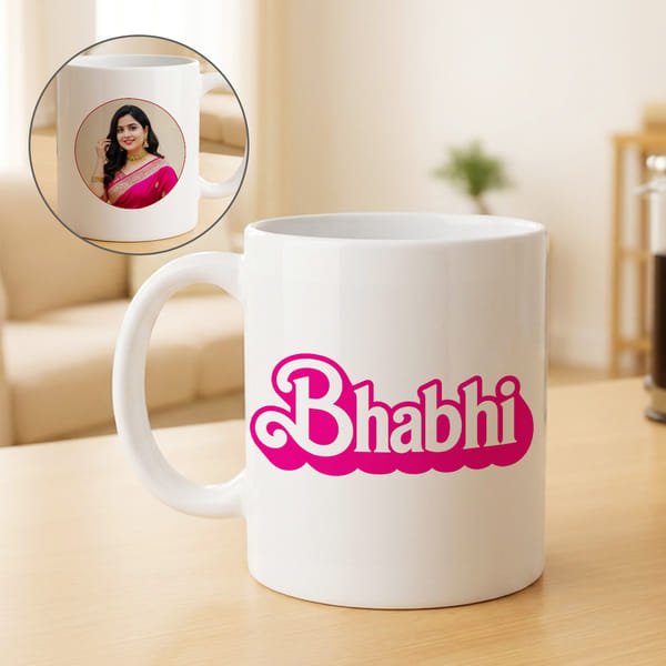 Personalized Pink Bhabhi Mug for Rakhi
