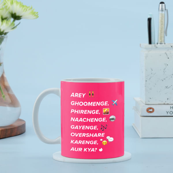 Personalized Pink Couple Mug
