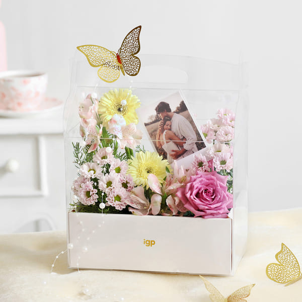 Personalized Polaroid & Floral Keepsake Gift Box