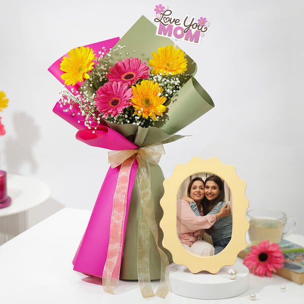 Personalized Radiant Love Mother's Day Bouquet Combo