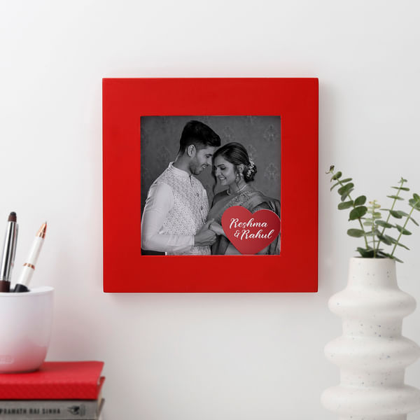Personalized Red Valentine's Day Photo Frame