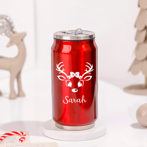 Personalized Reindeer Coke Can