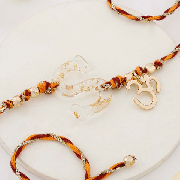 Personalized Resin Initial Rakhi