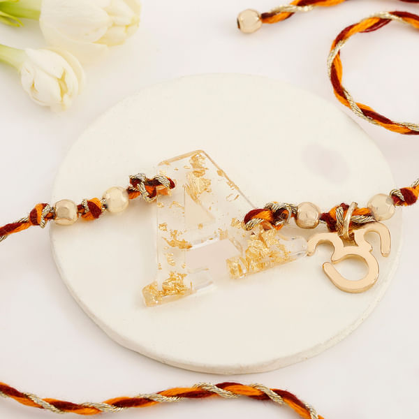Personalized Resin Initial Rakhi