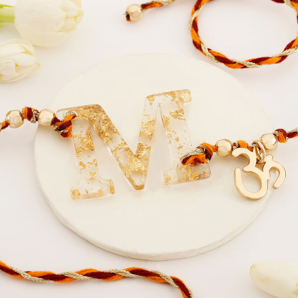 Personalized Resin Initial Rakhi