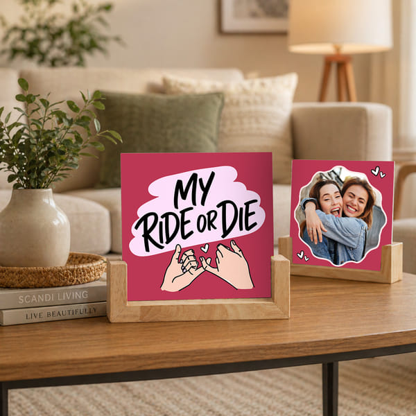 Personalized Ride Or Die Double Sided Frame