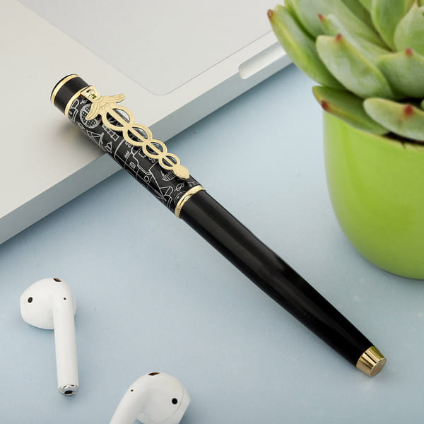 Personalized Rollerball Pen with Doctor Clip