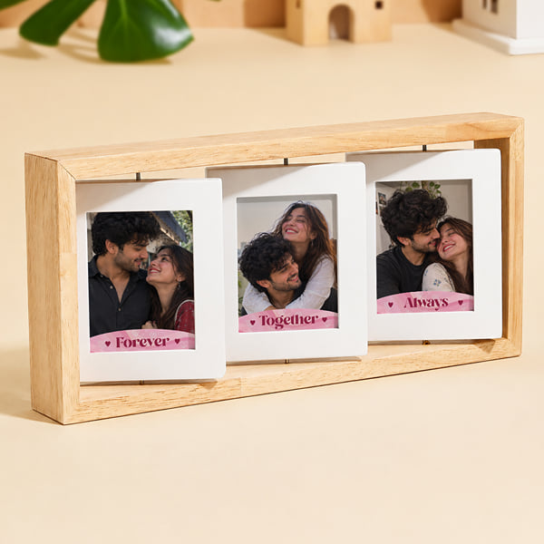 Personalized Rotating Anniversary Wooden Frame
