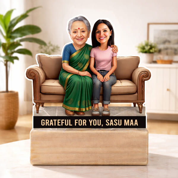 Personalized Sasu Maa Caricature Stand