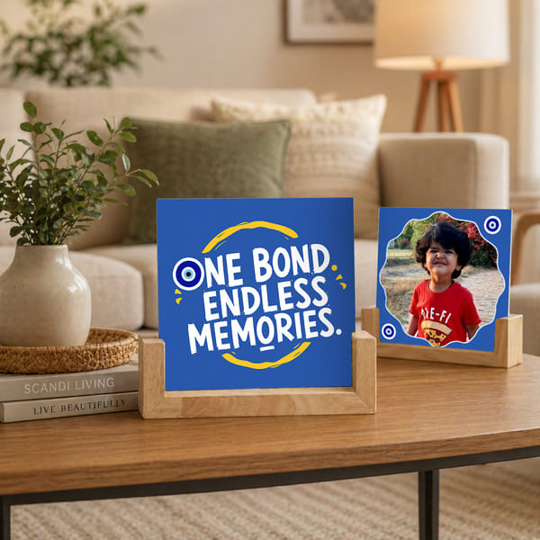 Personalized Sibling Double Sided Frame for Rakhi