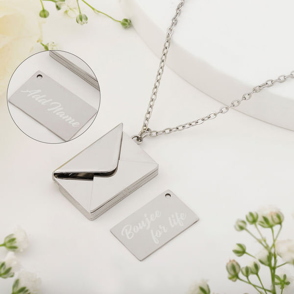 Personalized Silver Letter Locket Pendant