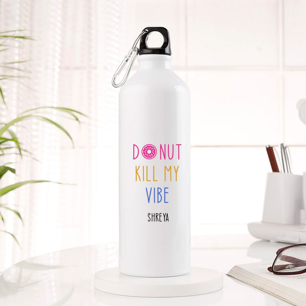 Personalized Sipper Bottle - Donut Kill My Vibe