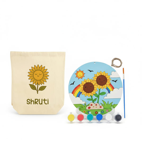Personalized Sunflower DIY Wall Art Painting Board Kit For Kids