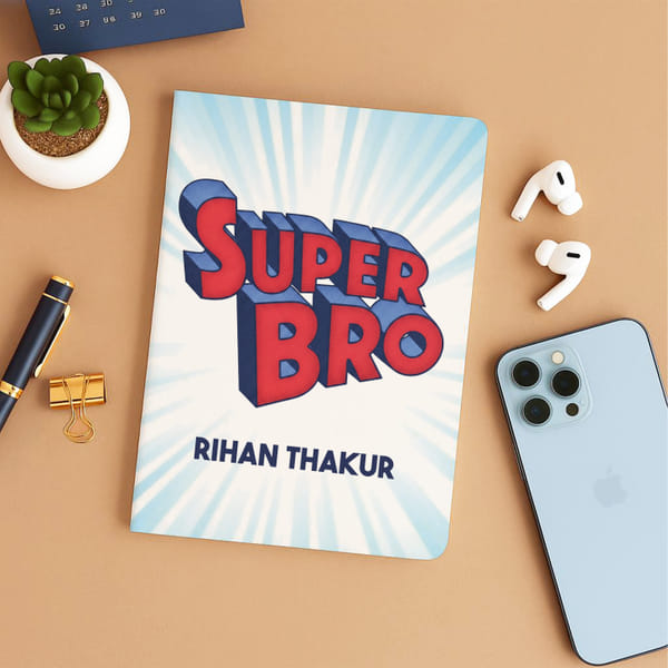 Personalized Super Bro Notebook For Rakhi