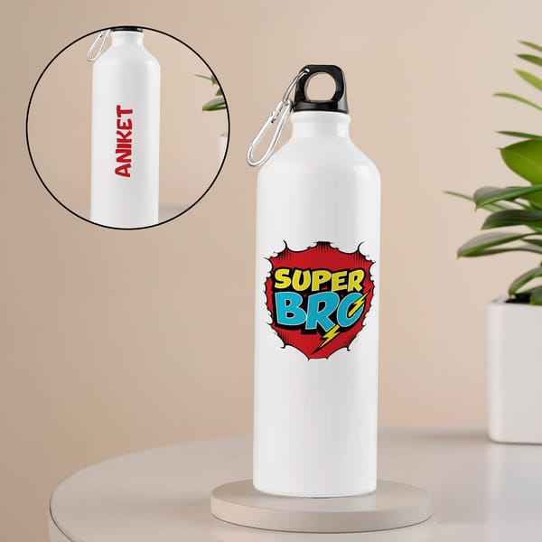 Personalized Super Bro Sipper Bottle For Rakhi