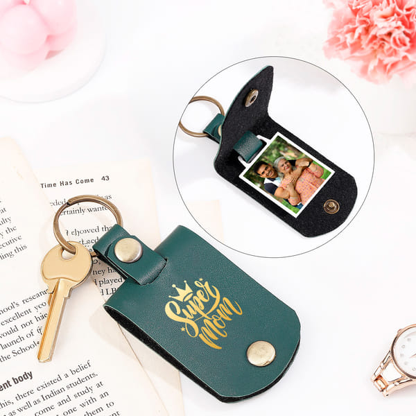 Personalized Super Mom Memory Keychain