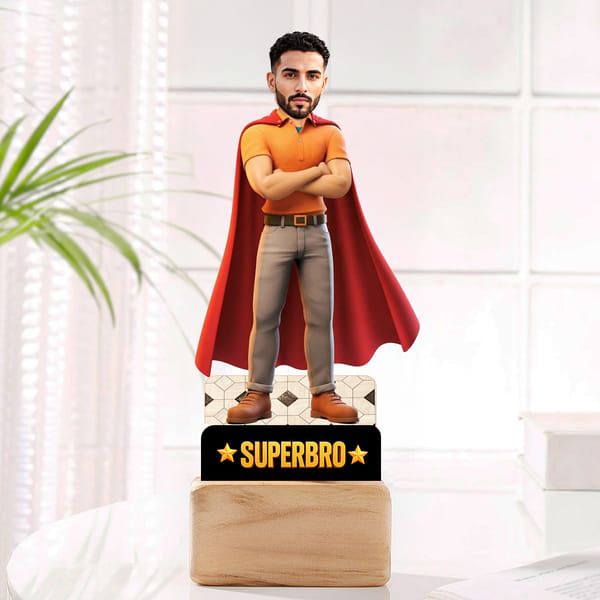 Personalized Superhero Caricature for Brother