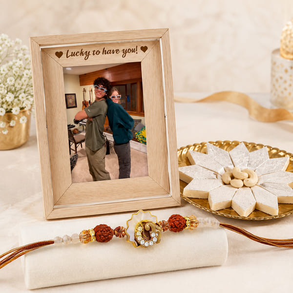 Personalized Sweet Moments Rakhi Hamper