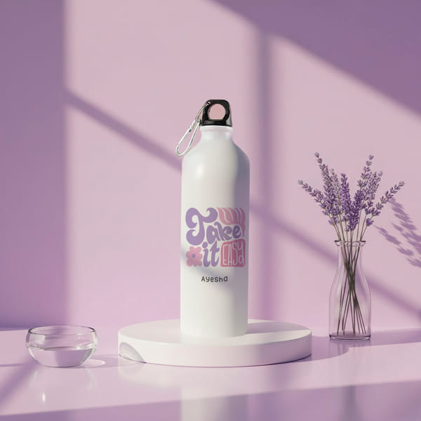 Personalized Take It Easy Stainless Steel Bottle
