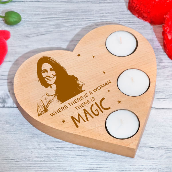 Personalized Tea Light Holder for Women