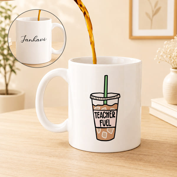 Personalized Teacher Fuel Coffee Mug
