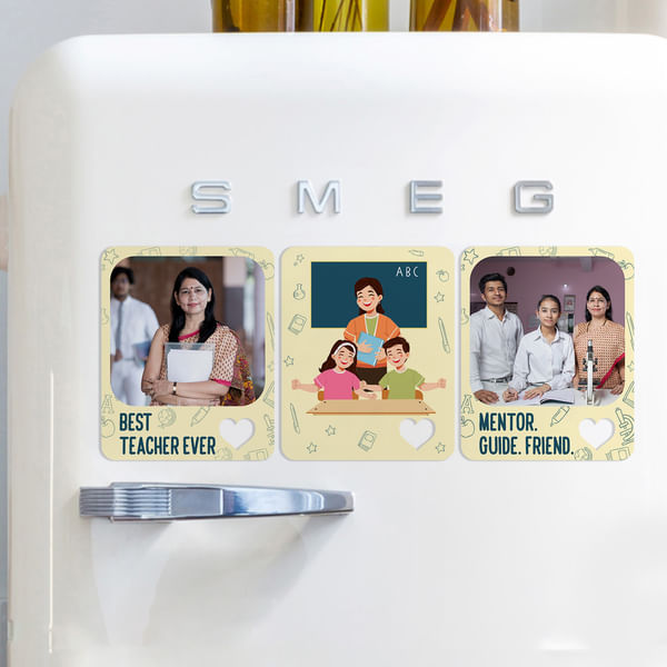 Personalized Teacher's Day Fridge Magnets Trio