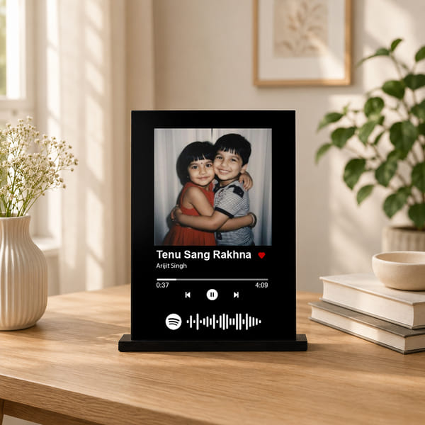 Personalized Tenu Sang Rakhna Siblings Spotify Photo Frame For Rakhi