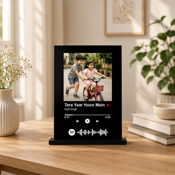 Personalized Tera Yaar Hu Main Spotify Sibling Photo Frame for Rakhi