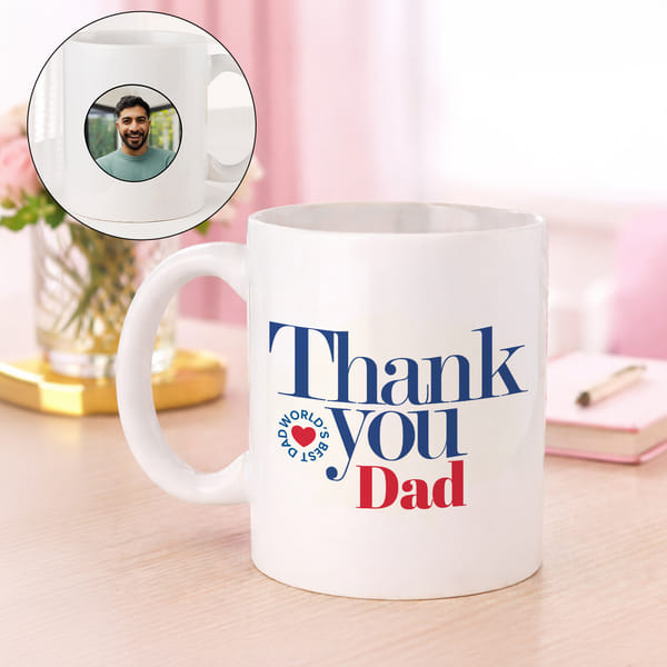Personalized Thank You Dad Ceramic Mug for Father's Day