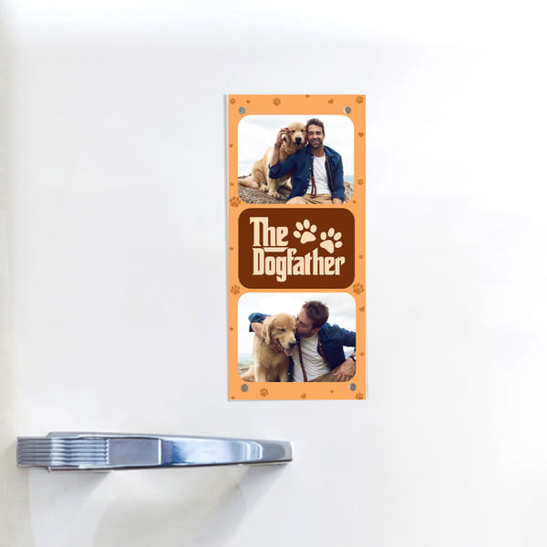 Personalized The Dogfather Fridge Magnet for Father's Day