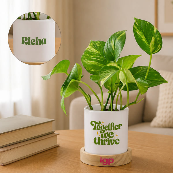 Personalized Thriving Together Money Plant