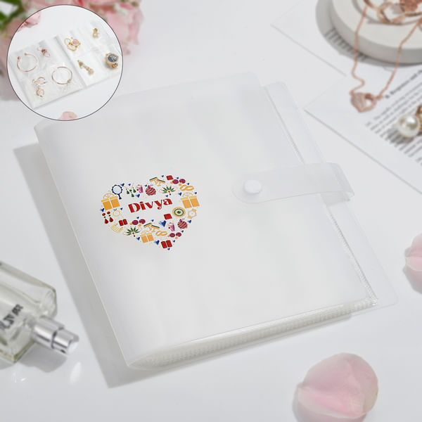 Personalized Transparent Jewellery Organizer Book