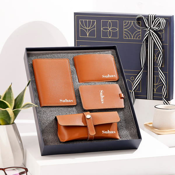 Personalized Travel Accessory Gift Set for Dad