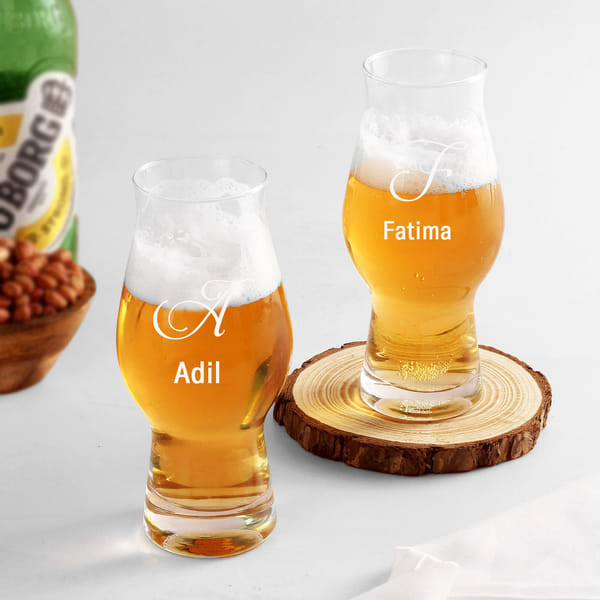 Personalized Valentine's Day Beer Glass - Set Of 2