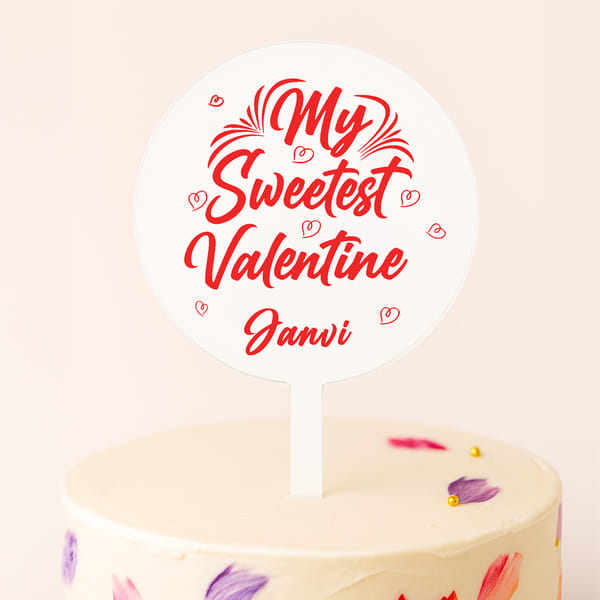 Personalized Valentines Cake Topper