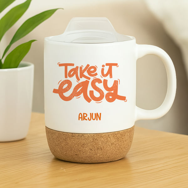 Personalized White Mug With Cork Base