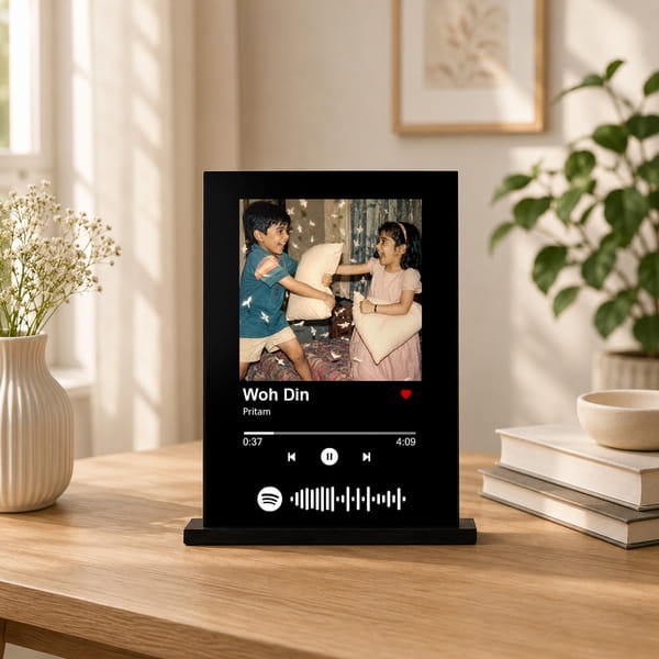 Personalized Woh Din Spotify Sibling Photo Frame for Rakhi