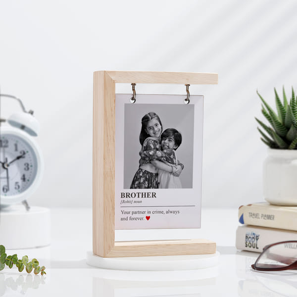 Personalized Wooden Frame for Siblings